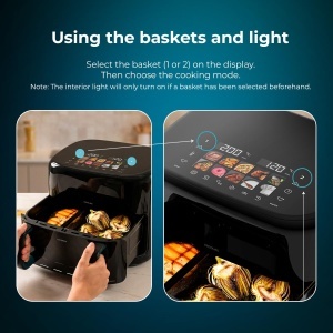 Friteuza cu aer cald Cecotec CecofryGrill Smokin 11L, 2800W - Img 3