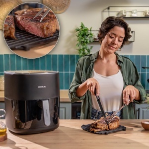 Friteuza cu aer cald Cecotec fara ulei 65L Plita - Grill - Elemente duble de incalzire - Friteuza cu aer CecofryGrill Duoheat 6500 2200W Dietetica si  - Img 8