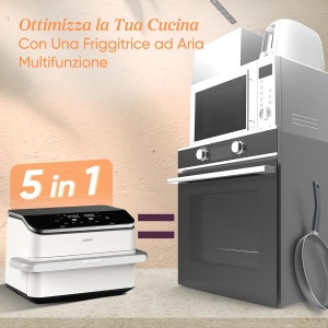 Friteuza cu aer cald COSORI 10L, 2800W, alba, 7 in 1 - Img 6