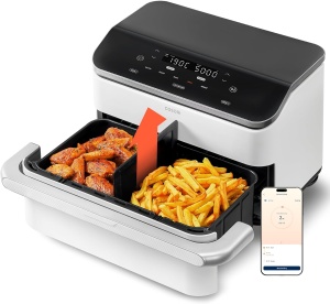 Friteuza cu aer cald COSORI TwinFry 10L, 5-in-1, control inteligent