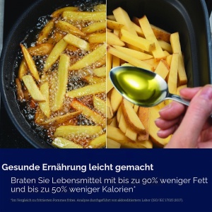 Friteuza cu aer cald Electrolux EAF5B, 5L, 1500W, neagra - Img 4