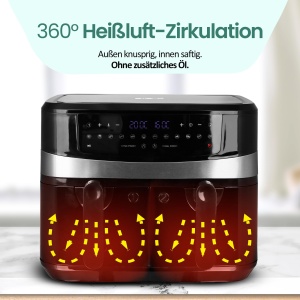 Friteuza cu aer cald Emerio AF-126672.4, 10L, 12 programe, BPA free - Img 3
