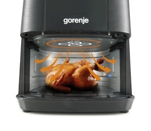 Friteuza cu aer cald Gorenje AF1350DWB, 5.4L, 1350W, Negru, 8 programe automate - Img 7