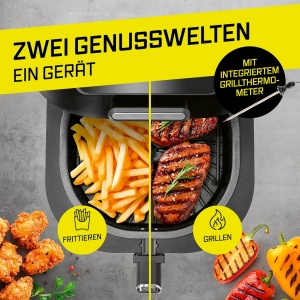 Friteuza cu aer cald GOURMETmaxx FryBBQ 5L, 2000W, 2 in 1 - Img 2