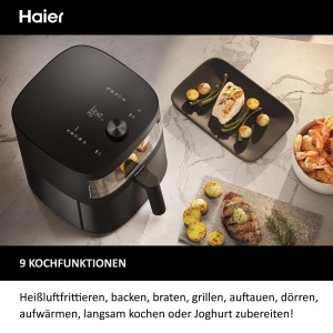 Friteuza cu aer cald Haier HAF5TWA3, 7 litri, 1700W, cu 9 programe - Img 2