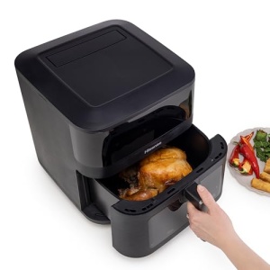 Friteuza cu aer cald Hisense HAF2100DCD 2100W 77L Negru 10 programe presetate - Img 13