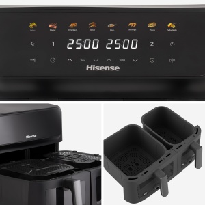Friteuza cu aer cald Hisense HAF2700DCD 11L Negru 2700W 8 programe presetate - Img 6