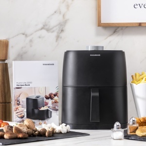 Friteuza cu aer cald InnovaGoods Fryinn Lite 2000, 2L, 1200W, Negru - Img 9