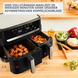 Friteuza cu aer cald Moulinex Easy Fry Essential, 8.3 l, 7 programe, inox - Img 4