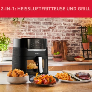 Friteuza cu aer cald Moulinex Easy Fry Grill Vision 4.2 L, 1550 W, Negru - Img 2