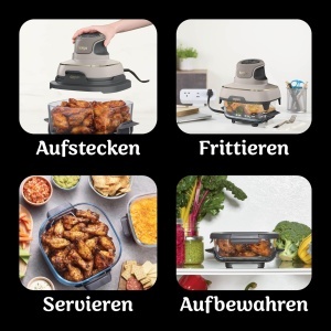 Friteuza cu aer cald Ninja CRISPi FN101EUSTGD, 3.8 l, 1700 W, Stone Gold - Img 9