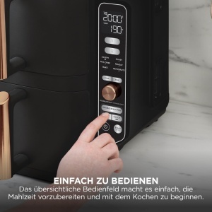 Friteuza cu aer cald Ninja Double Stack XL, 9,5 L, 6-in-1, NegruCupru - Img 10