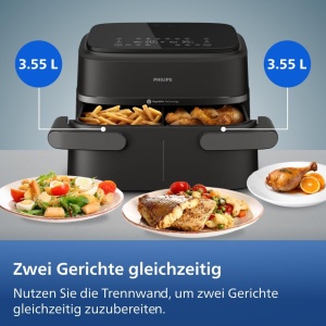 Friteuza cu aer cald Philips Airfryer 1000 Series NA15400, 7.1L, 10 functii - Img 6
