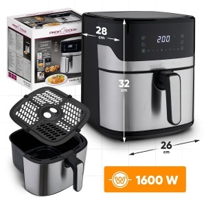 Friteuza cu aer cald ProfiCook PC FR 1294 H 65L 8 programe 80-200degC Inox - Img 7