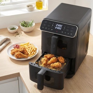 Friteuza cu aer cald Salter VertiCook, 9 l, 2400 W, 2 sertare - Img 7