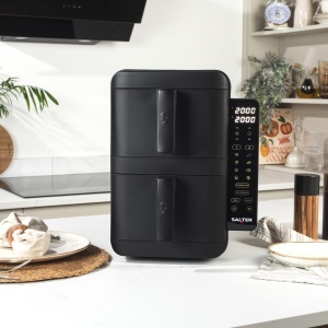 Friteuza cu aer cald Salter VertiCook, 9 l, digitala, design compact - Img 5