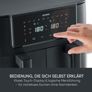 Friteuza cu aer cald Severin FR 2463, 2x4L, 2600W, neagra - Img 11