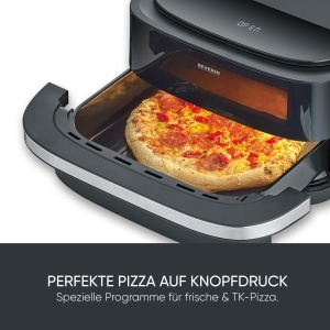 Friteuza cu aer cald Severin S-Fry FR 2464 4L 2100W NegruArgintiu 10 programe presetate - Img 5