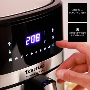 Friteuza cu aer cald Taurus Air Fry Digital 7S, 1600W, 6,5L, 8 programe - Img 3