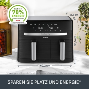 Friteuza cu aer cald Tefal Dual Easy Fry 8,3 L, 2 camere, energie eficienta - Img 8