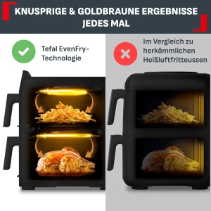 Friteuza cu aer cald Tefal Easy Fry Crispy Stack, 46 litri, negru - Img 4