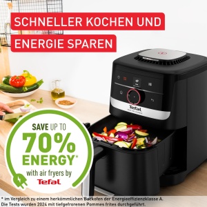 Friteuza cu aer cald Tefal Easy Fry EY5728 5L Silentioasa NegruInox - Img 6