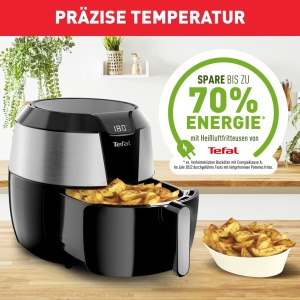 Friteuza cu aer cald Tefal Easy Fry XXL EY701D 1850W 16 kg Touchscreen NegruInox - Img 3