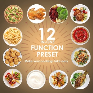 Friteuza cu aer cald Uten 10L, 1500W, 12 in 1, inox - Img 2