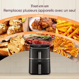 Friteuza cu aer COSORI TurboTower CAF-DC111-AEU 108L 6 functii design compact - Img 4