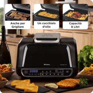 Friteuza cu aer si grill Ariete 4635 1700W capacitate 8L 8 functii touchscreen negru - Img 5