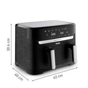 Friteuza cu aer Tefal Dual Easy Fry cu camera dubla, capacitate 5.2/3.1L, doua sertare independente, 7 programe automate, economisire energie, negru, EY9018 - Img 10