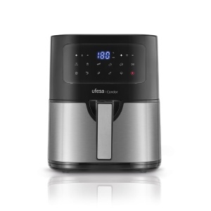 Friteuza cu aer Ufesa Condor Fryer, 4.5L, otel inoxidabil, 10 programe, 1600W, digital, temporizator, temperatura 80oC - 200oC, FARA BPA SI PFOA, TAVA SI RECIPIENT ANTIADERENT - Img 1