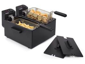 Friteuza cu ulei Princess 183028, 2 x 3 Litri, 3600 W, Negru - Img 3