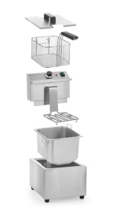 Friteuza electrica HENDI Mastercook, 8L, 3500W, inox - Img 4