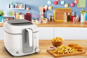 Friteuza electrica Tefal Super Uno FR3100, capacitate 2.2 L, albgri, filtru de miros - Img 9