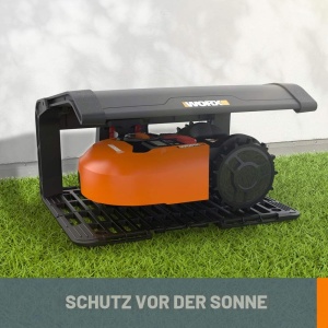 Garaj pentru robot de taiat iarba Worx WA0810, protectie UV, acces usor, gri - Img 4