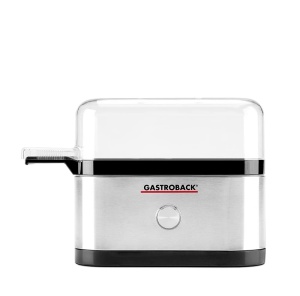 GASTROBACK Mini Egg Cooker 3 oua incl Egg Sticker Egg Cooker - Cazan de oua Aragaz de oua - Suport pentru oua pentru gatit - Oua perfect fierte pentru - Img 1