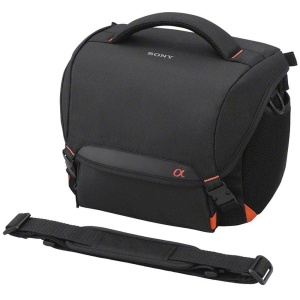Geanta foto Sony LCS-SC8 pentru DSLR, neagra, cu umar si maner