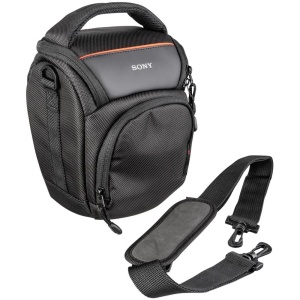 Geanta pentru camera foto Sony LCS-AMB, compatibila Alpha, neagra, poliester