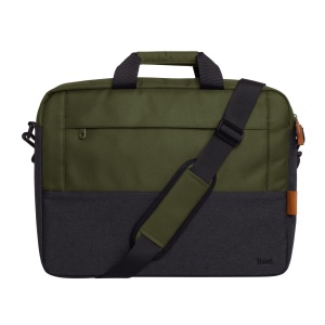 Geanta pentru laptop Trust Lisboa 16 inch, geanta de umar barbati femei cu curea de carucior, geanta din sticle PET reciclate, geanta de lucru pentru afaceri de calatorie MacBook notebook HP Dell Asus Lenovo - verde