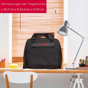 Geanta pentru masina de cusut Singer, universala, neagra, 45.7 x 25.4 x 33 cm - Img 5