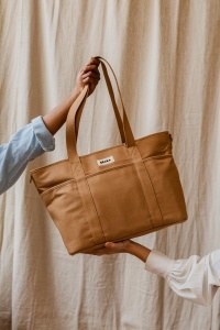 Geanta pentru scutece Beaba Madrid 22L, Unisex, Ocker, 11 compartimente - Img 6