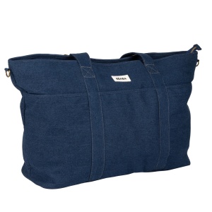 Geanta pentru scutece Beaba Madrid XXL 44L, 11 compartimente, design denim - Img 4