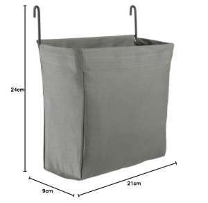 Geanta textila Mural Line 24x9x21 cm gri cadru metalic robust - Img 7