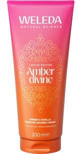 Gel de dus WELEDA Bio Amber Divine 200 ml vegan cu parfum de vanilie