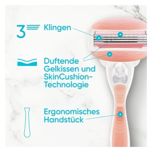 Gillette Venus ComfortGlide Spa Breeze Ras pentru femei cu 2 rezerve si maner ergonomic - Img 3