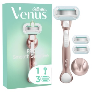 Gillette Venus Deluxe Smooth Sensitive Rosegold Rasier Damen 5 lame cu Aloe Vera
