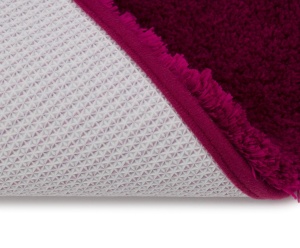 Gozze - Covor de baie Deluxe cu fir foarte inalt, 100% poliester (microfibra), cu acoperire antiderapanta, 50 x 70 cm - ciclamen - Img 4