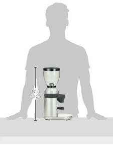 GRAEF. CM800 - Rasnita electrica de cafea, carcasa din aluminiu, recipient pentru boabe 350g, rasnita conica din otel inoxidabil, 40 de macinari, portafiltru pentru rasnita de cafea, insertie antistatica, roata cu palete din aluminiu, 128 W, argintiu - Img 3