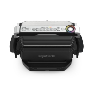 Gratar de contact Tefal OptiGrill & Bake cu tava de copt, 6 programe, indicator de nivel de gatit, placi detasabile, gratar electric, otel inoxidabil, GC714D10 - Img 1